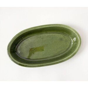 Royal Haeger | Hickman Oval Sage Green Glazed Midcentury #3999 Pottery Dish